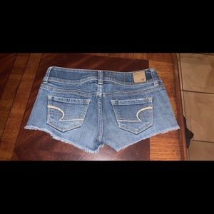 AE denim shorts
